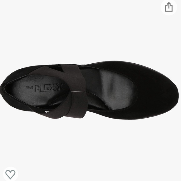 The Flexx BLACK Suede WEDGE Mary Janes size 9.5 NWT - Picture 8 of 9